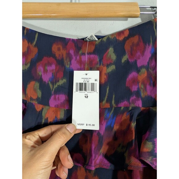 Ralph Lauren Womens Floral Ruffle Skirt Sz 12 Cottagecore Feminine Luxe Coquette - Picture 7 of 11